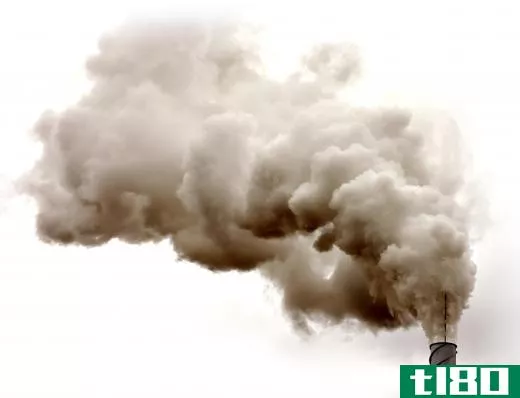 Air pollution from factories can contribute to global warming.