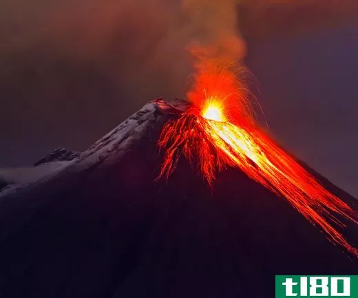 The lava of a spatter cone volcano has a continuous flow.