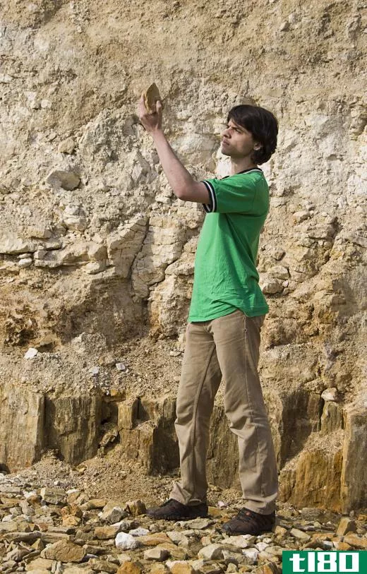 Rock hammers allow geologists to break off pieces of rock.