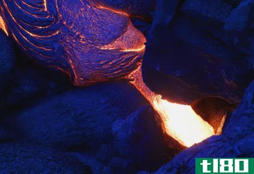 Composite volcanoes release lava and rock when they erupt.
