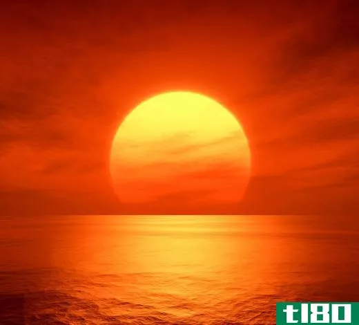 Longer light waves make up orange and red colors, and that light becomes visible at sunrise and sunset.