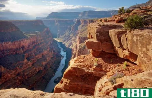 The Grand Canyon was created with the eroding force of the Colorado River.