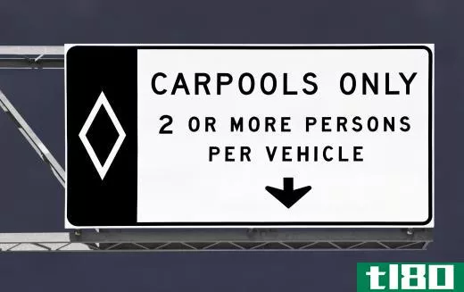Carpooling may help reduce a person's carbon footprint.