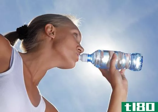 Drink plenty of water to avoid dehydration during a heat wave.
