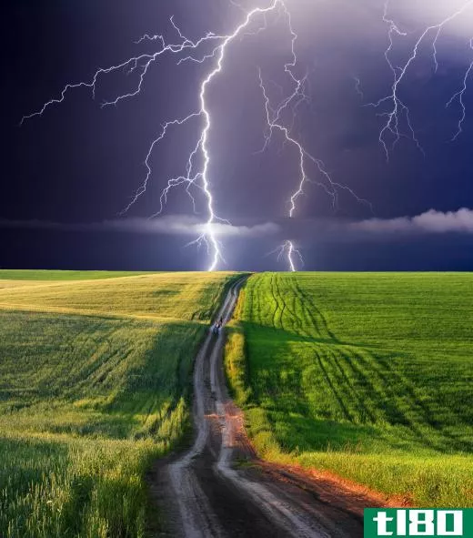 Storms and lightning often precede a tornado.