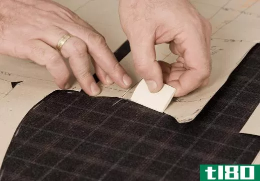 Tailors use chalk to make temporary marks on fabric and clothing.