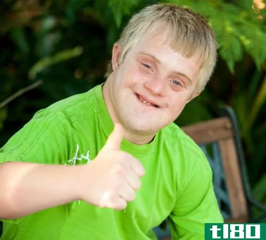 Children with Down syndrome often have distinct facial features.