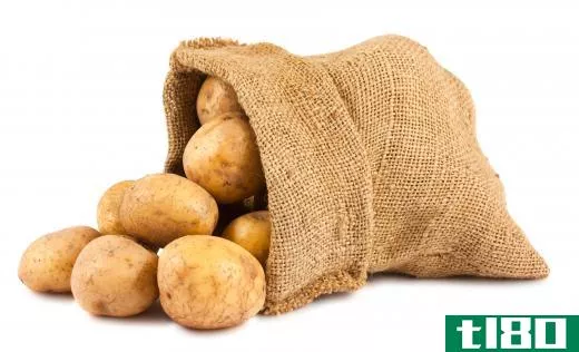 A bag of potatoes, a tuber.