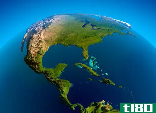 A globe showing the Caribbean and Southern US, where anoles live.