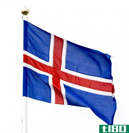 The flag of Iceland, where the Icelandic horse was developed.