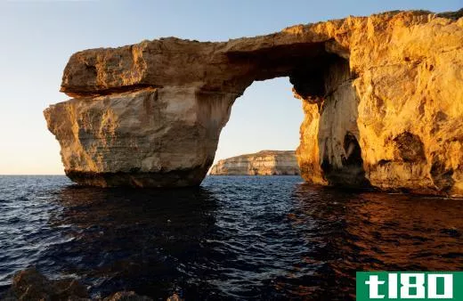 The Azure Window is a sea arch located in Malta.