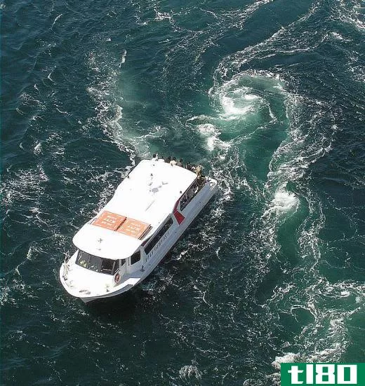 Small boats may experience significant damage when passing through a whirlpool.