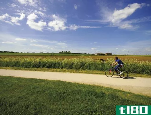Biking trails may be included as part of a greenspace.