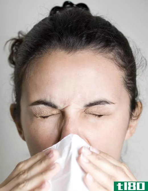People allergic to mold may experience sneezing.
