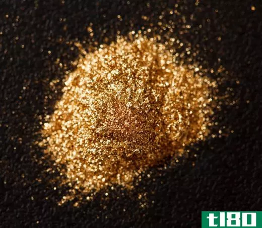 Raw, unrefined gold flakes can be weighed and sold for money.