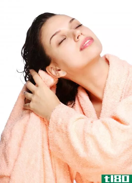 Using a towel to gently blot hair can reduce the stress of styling.
