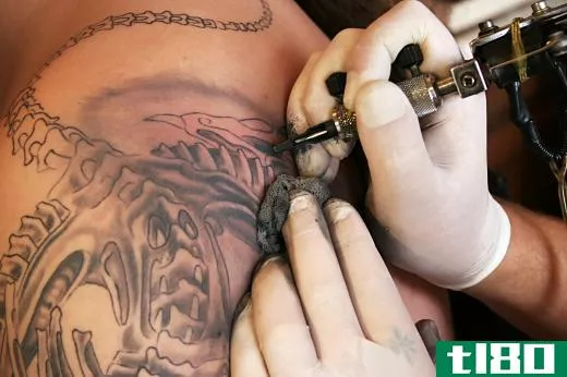A person getting a tattoo.