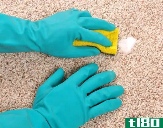 Wearing rubber gloves while cleaning can help keep cuticles healthy.