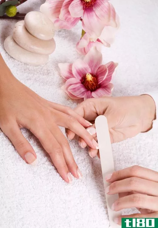 An individual's nails must be cleaned, buffed, and filed prior to solar nail application.