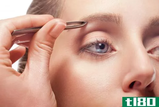 Cosmetologists frequently thin and shape eyebrows by plucking them.
