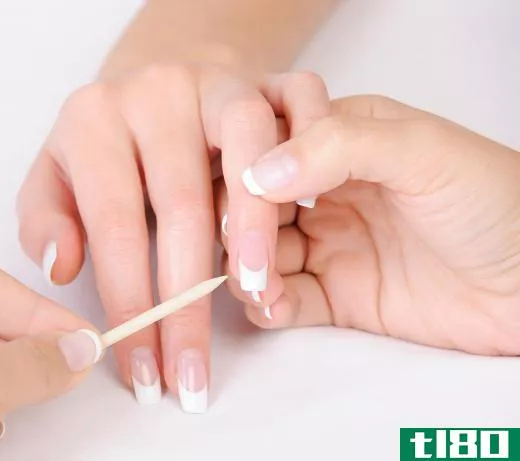 An orange stick can be used to push back cuticles.
