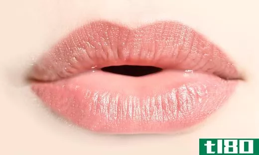 Lip gloss is used to give lips a shiny appearance.