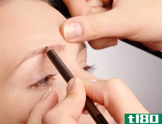 An eyebrow pencil can be used to fill in sparse looking areas in the eyebrows.