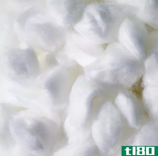 Toner is applied with cotton balls.