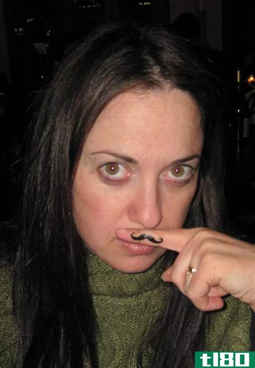 The fingerstache is popular with both men and women.