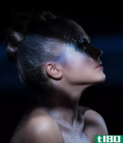 Body shimmer ranges from light dust to intensely sparkly glitter.