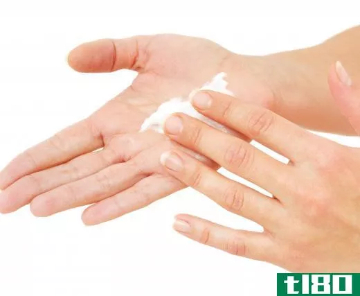 Hand lotions may containing aloe.