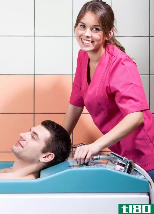 Hydrotherapy tubs can help increase blood flow and relaxation in tense or painful areas.