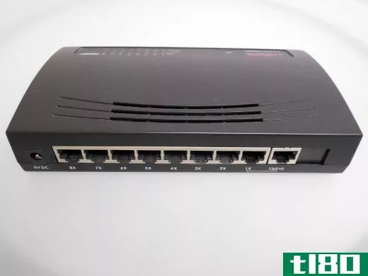 One port is designated for the cable that connects the switch to the router, so the number of connections a switch accepts is one less than the number of ports.