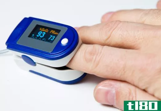 A pulse oximeter is normally attached to the finger.