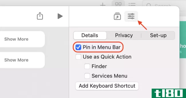 如何从菜单栏触发mac快捷方式