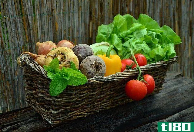 vegetables in wicker basket