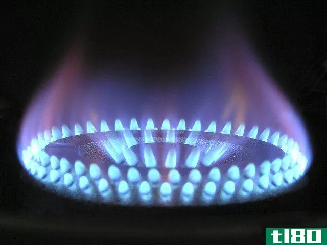 burner flame on a stove