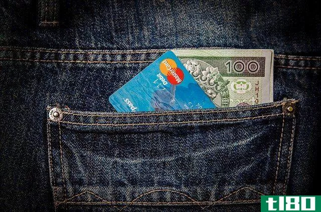 credit cards in a denim pocket