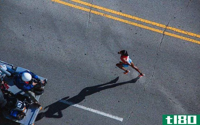 athlete running during a marathon