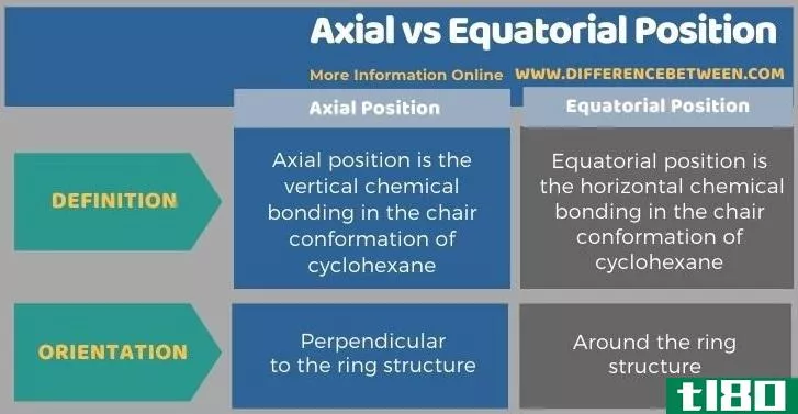 轴向(axial)和赤道位置(equatorial position)的区别