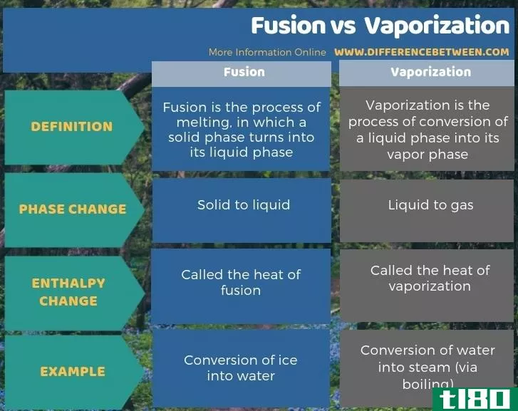 融合(fusion)和汽化(vaporization)的区别