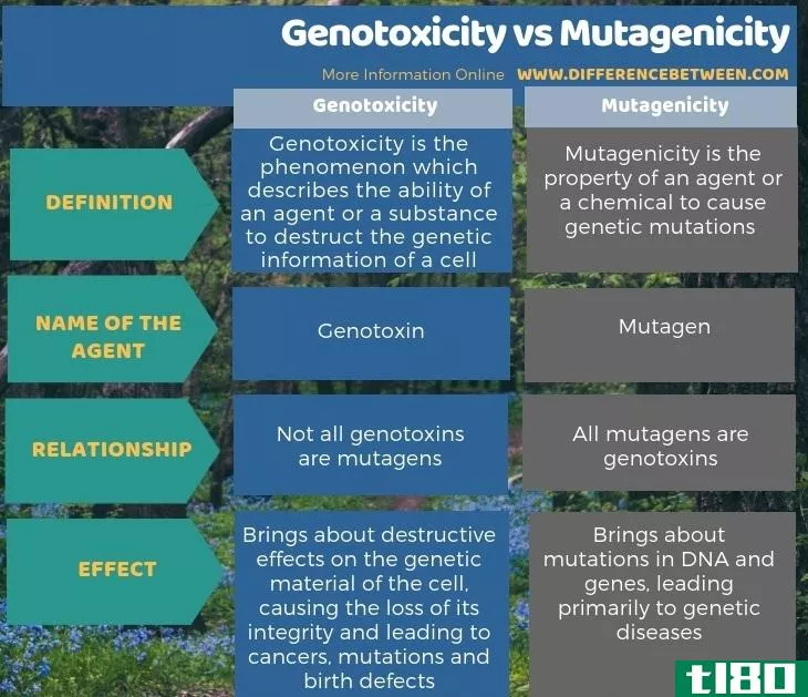 遗传毒性(genotoxicity)和致突变性(mutagenicity)的区别