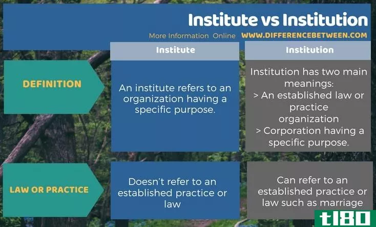 研究所(institute)和机构(institution)的区别