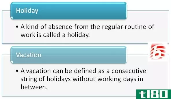假日(holiday)和假期(vacation)的区别