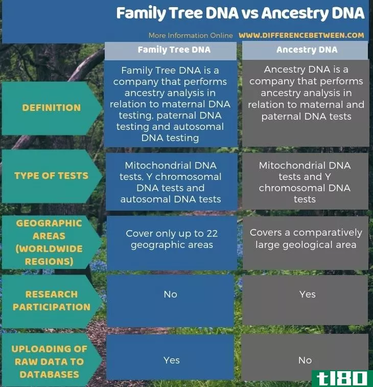 家谱dna(family tree dna)和祖先dna(ancestry dna)的区别