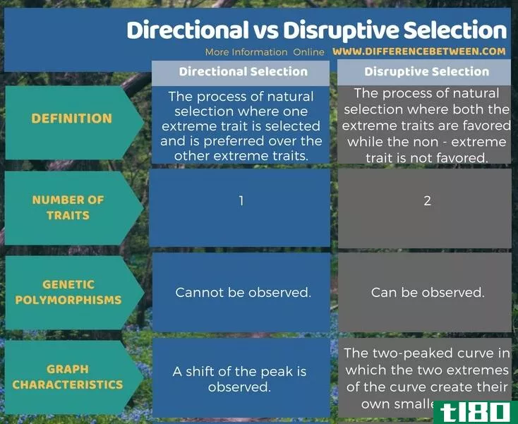 定向(directional)和中断选择(disruptive selection)的区别