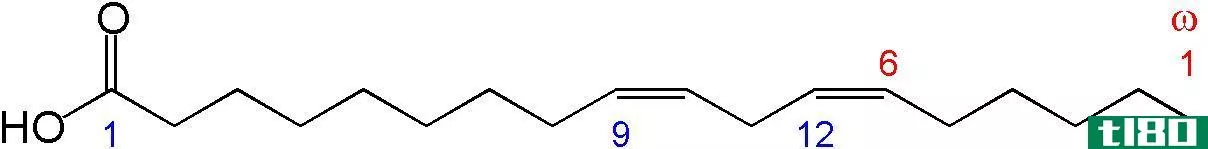 亚油酸(linoleic acid)和亚麻酸(linolenic acid)的区别