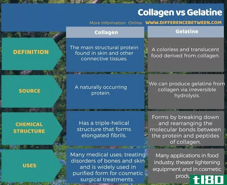胶原蛋白(collagen)和明胶(gelatine)的区别