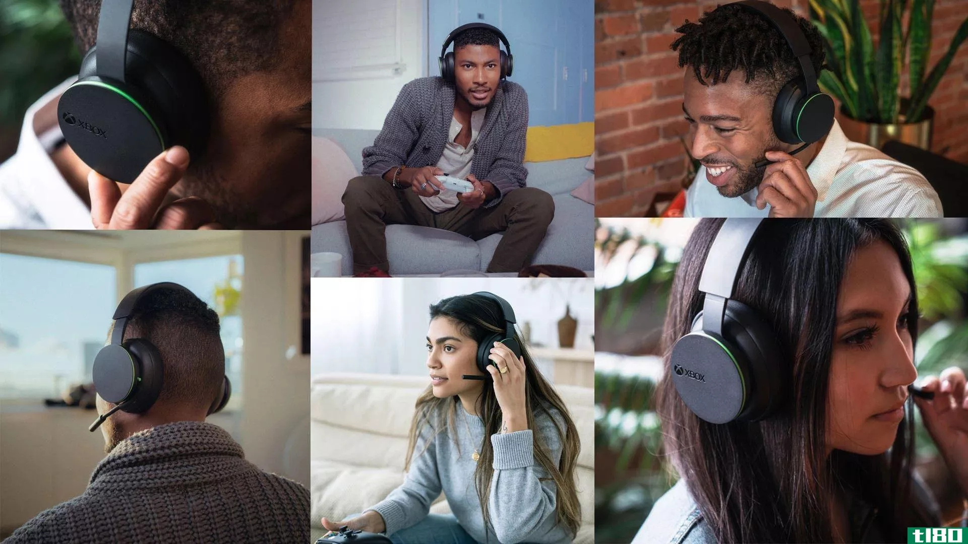 People playing and using the Xbox Wireless Headset
