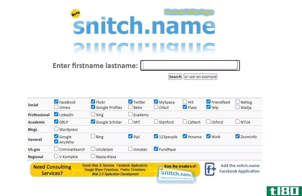 snitchname homepage
